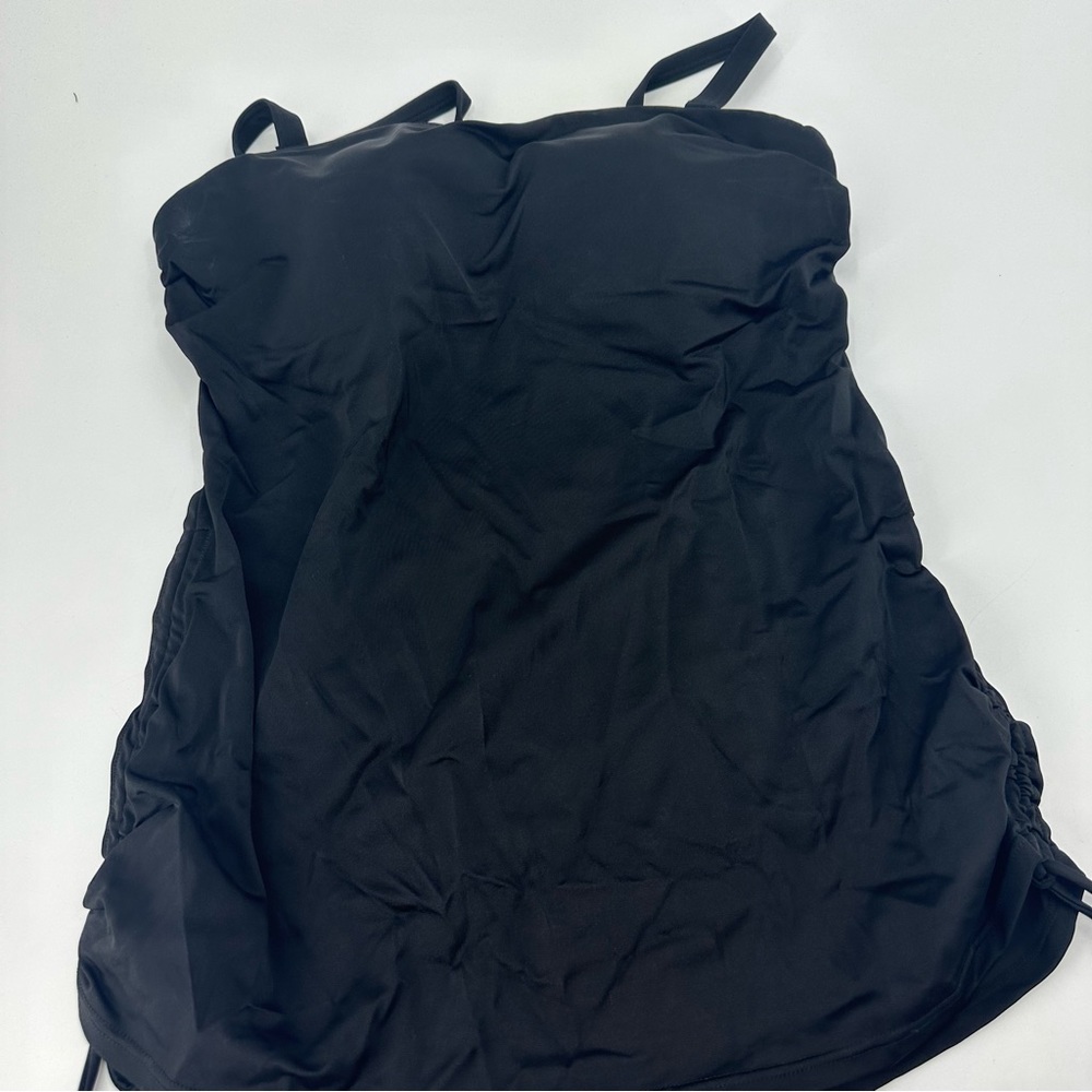 Swimsuits For All Black Swim Top Tankini Size 14